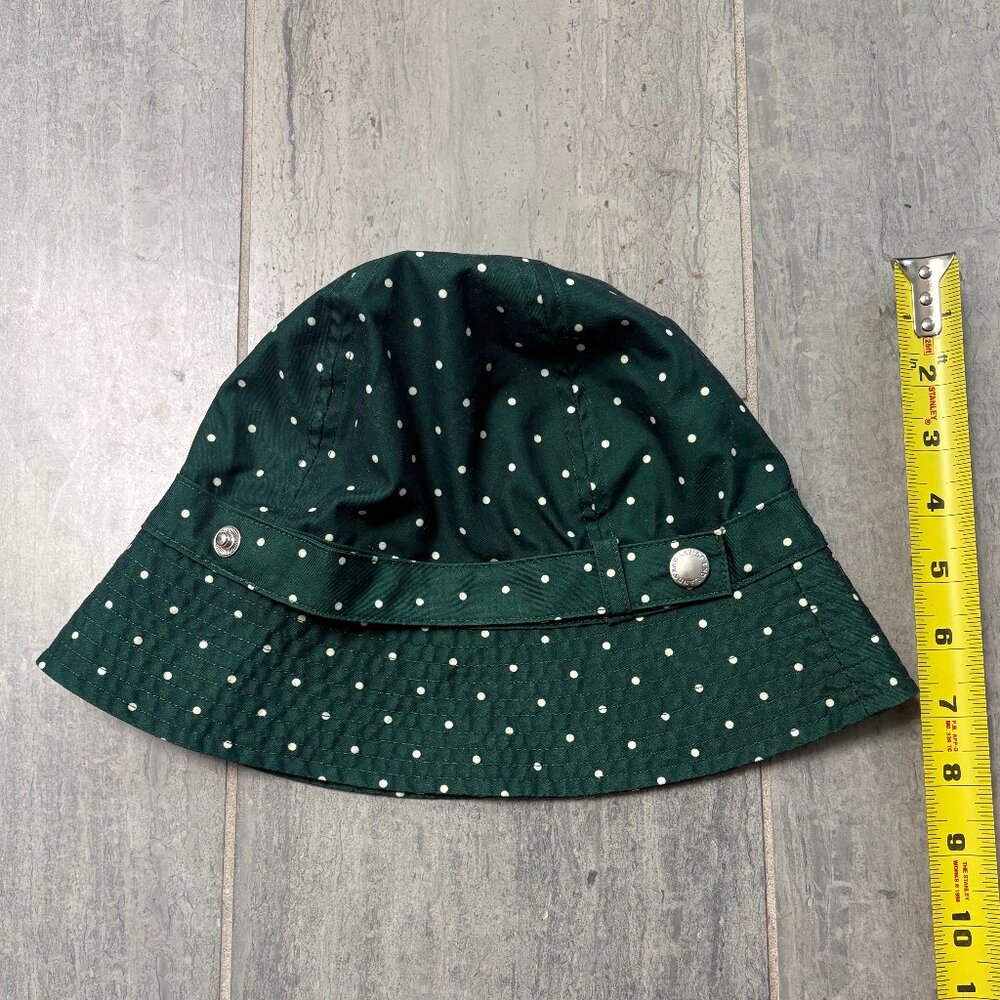 Lands’ End Waterproof Bucket Rain Hat Green Polka Dot S/M - Picture 7 of 8